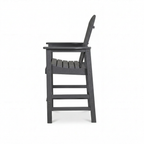 HDPE Bar Height Adirondack Chair with Cup Holder