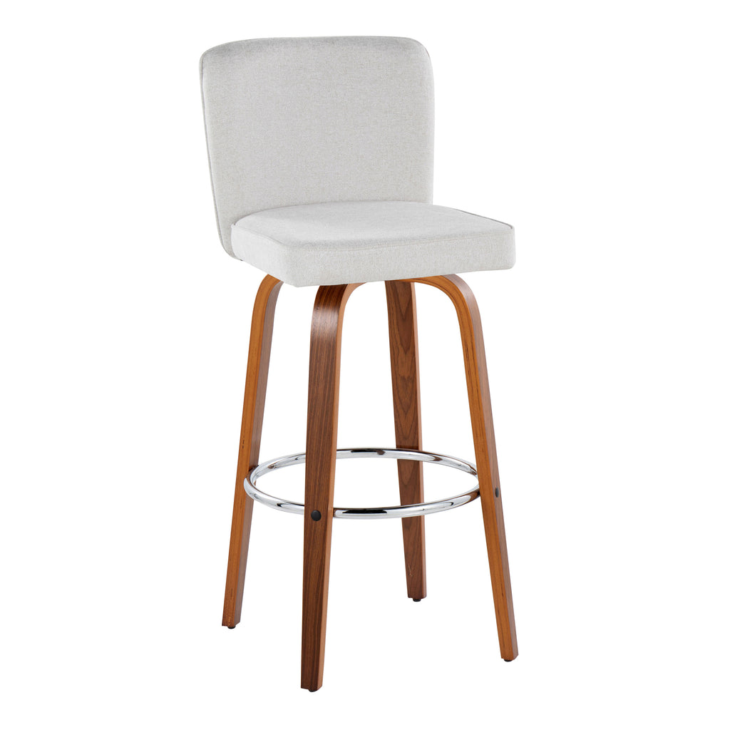 30" Contemporary Fixed-Height Barstool with Swivel