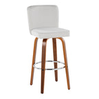 30" Contemporary Fixed-Height Barstool with Swivel