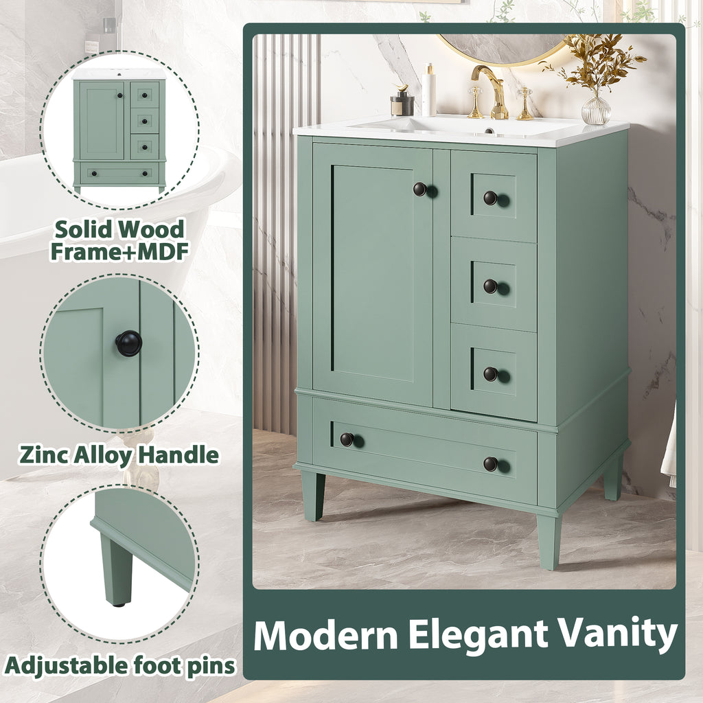 24-Inch Light Bathroom Vanity Cabinet