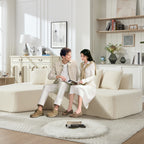 Compression Sectional Couch with Comfy Chaise