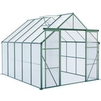 8x10FT Double Door Polycarbonate Greenhouse