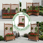 Raised Garden Bed with Trellis 2 Pack