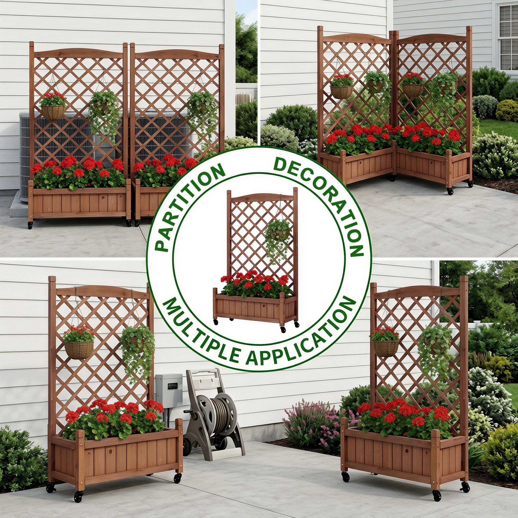 Raised Garden Bed with Trellis 2 Pack