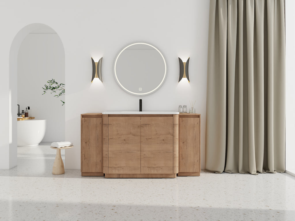 64'' Freestanding Bathroom Vanity with Ceramic Sink