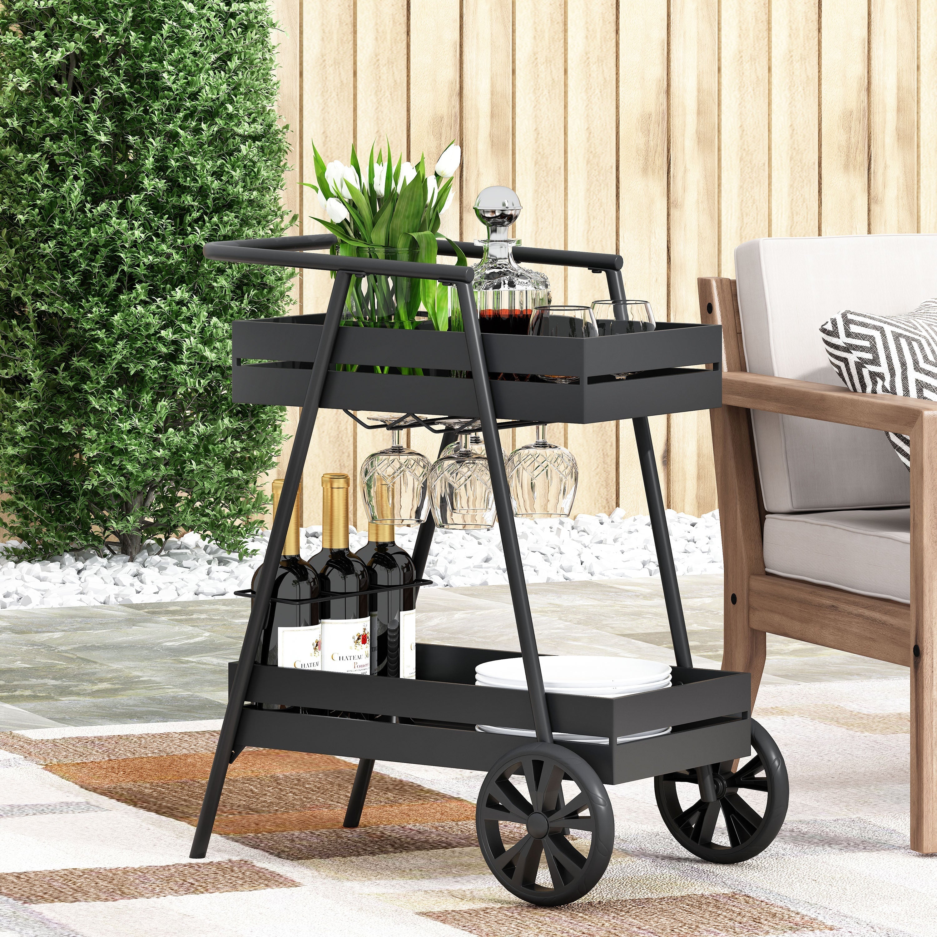 Modern Industrial Bar Cart