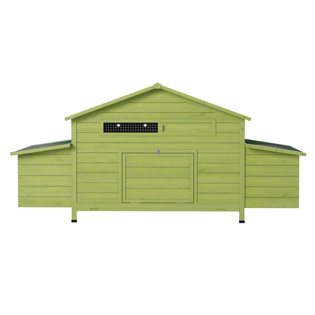 Large Wooden Chicken Coop with Free-Range Doors
