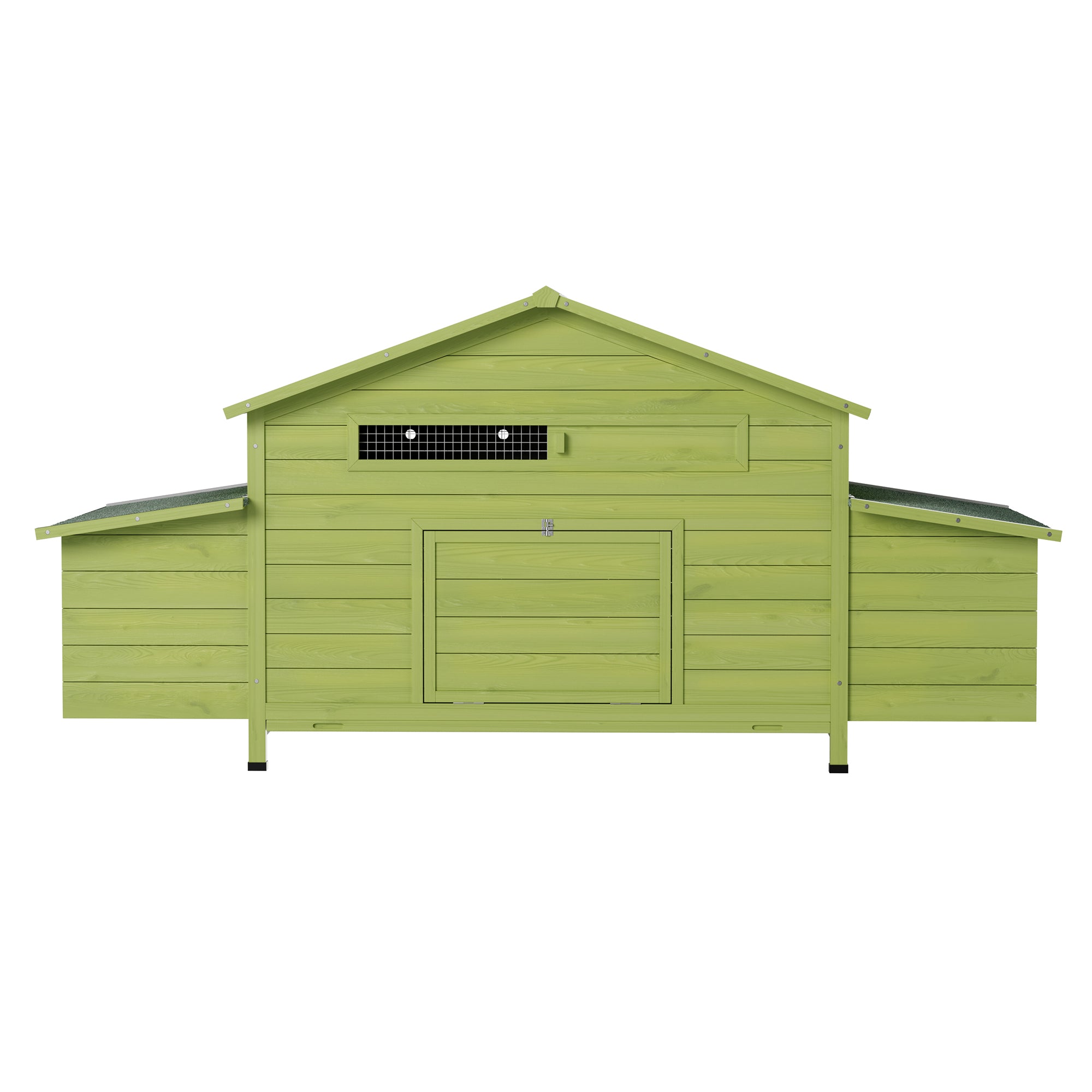 Large Wooden Chicken Coop with Free-Range Doors