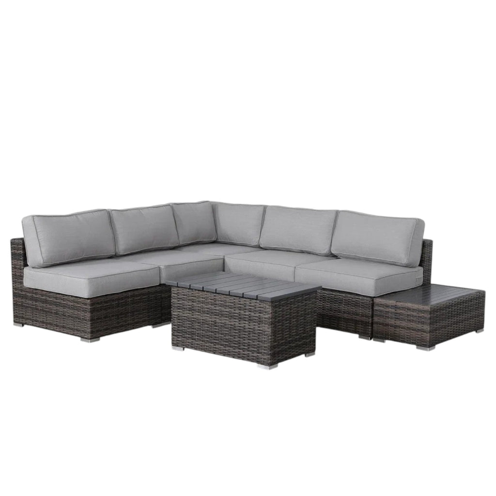Fully Assembled 4-Person Wicker Patio Set with Cushions