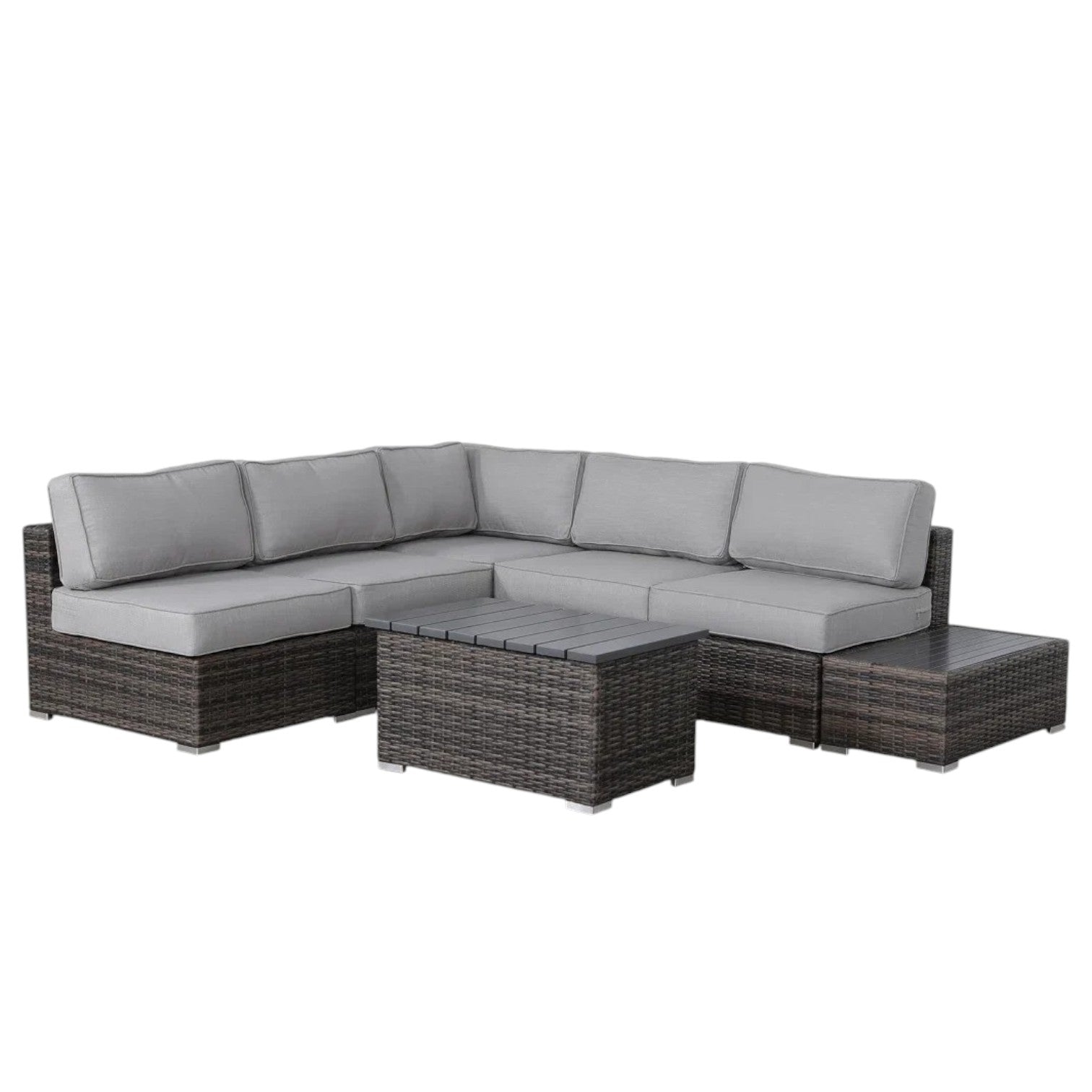 Fully Assembled 4-Person Wicker Patio Set with Cushions