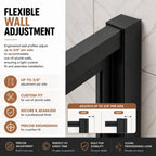 Semi-Frameless Pivot Hinged Glass Shower Door