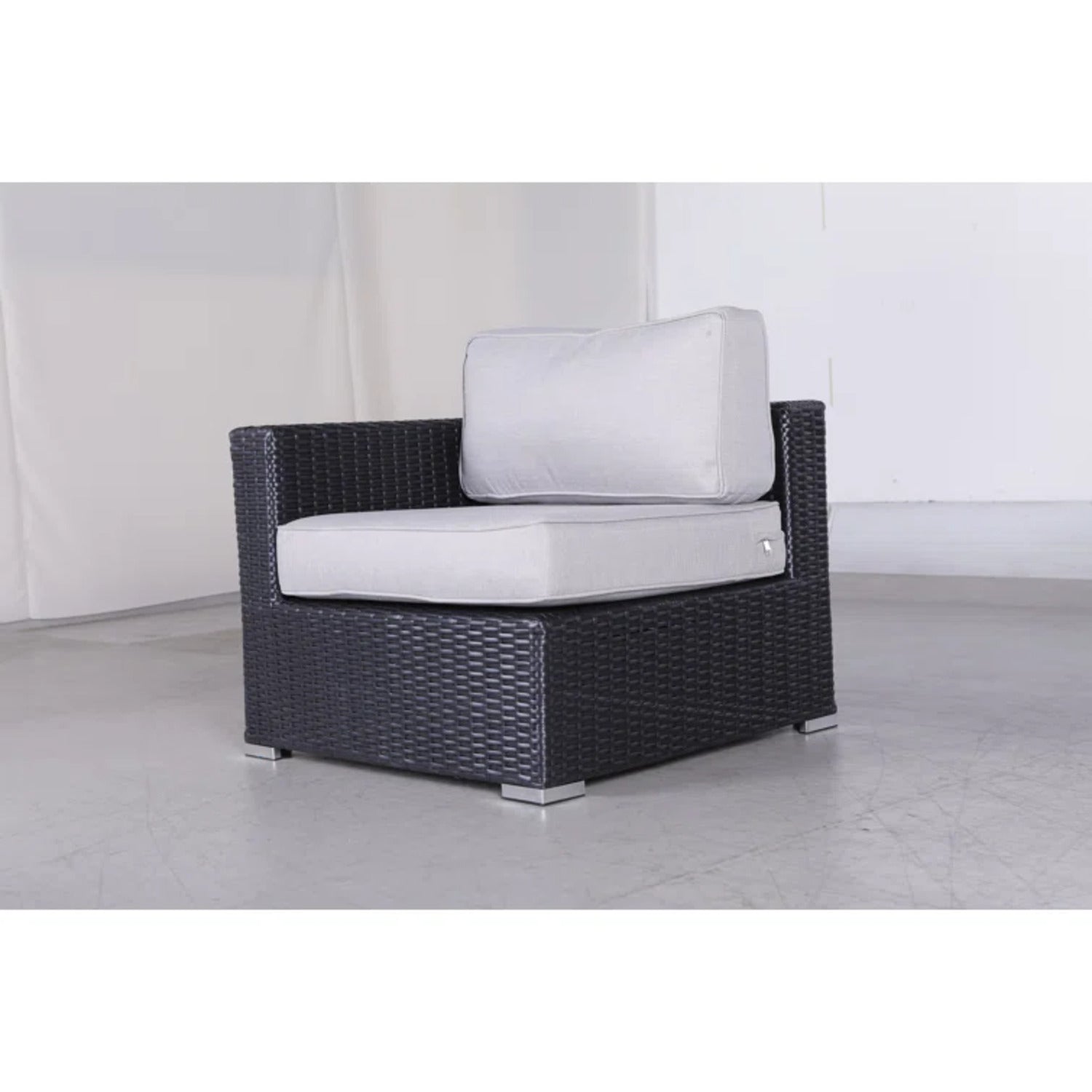 LSI Fully Assembled 94" Wicker Patio Sectional with Weather-Resistant Cushions