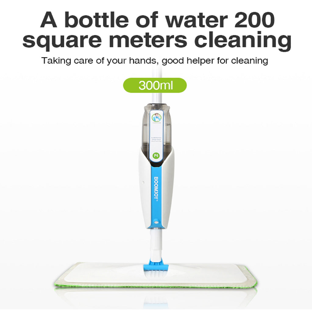 Washable Mat Spray Mop - Superfine Fiber Mop with Reusable Bottle