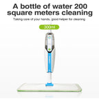 Washable Mat Spray Mop - Superfine Fiber Mop with Reusable Bottle
