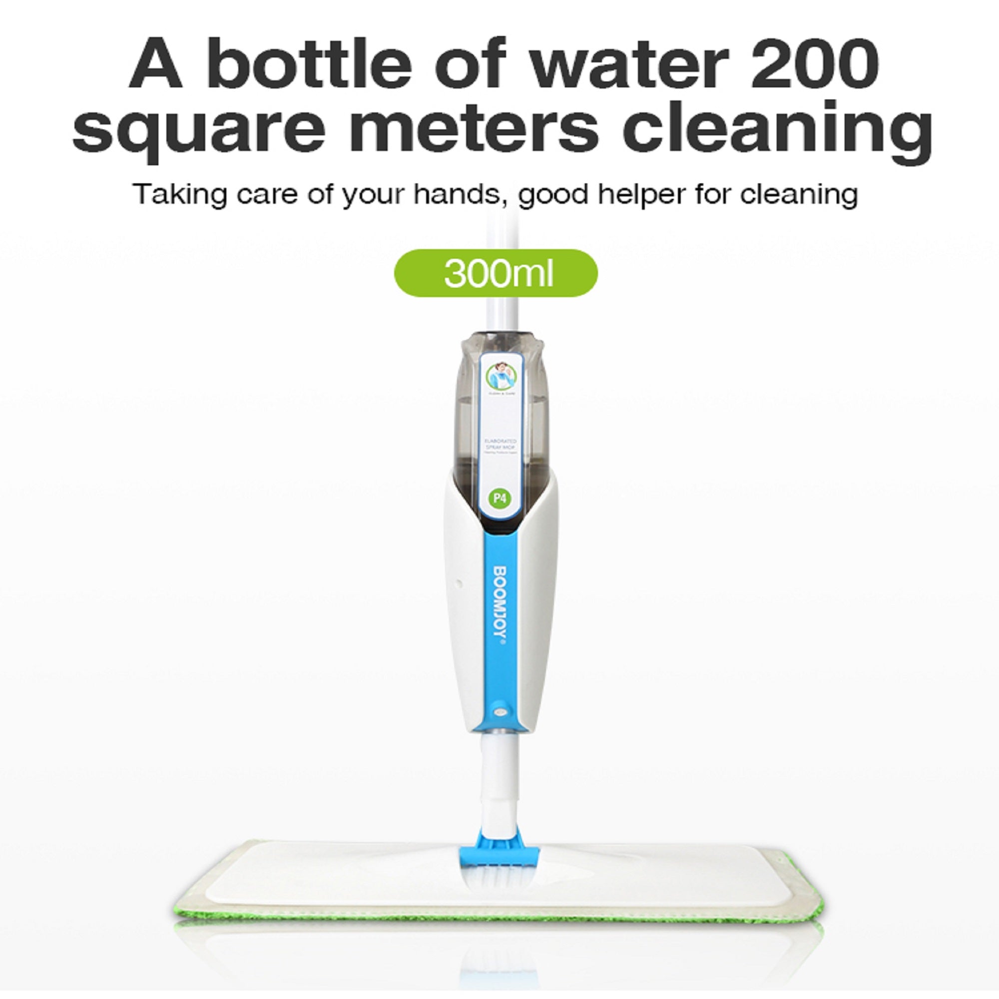 Washable Mat Spray Mop - Superfine Fiber Mop with Reusable Bottle