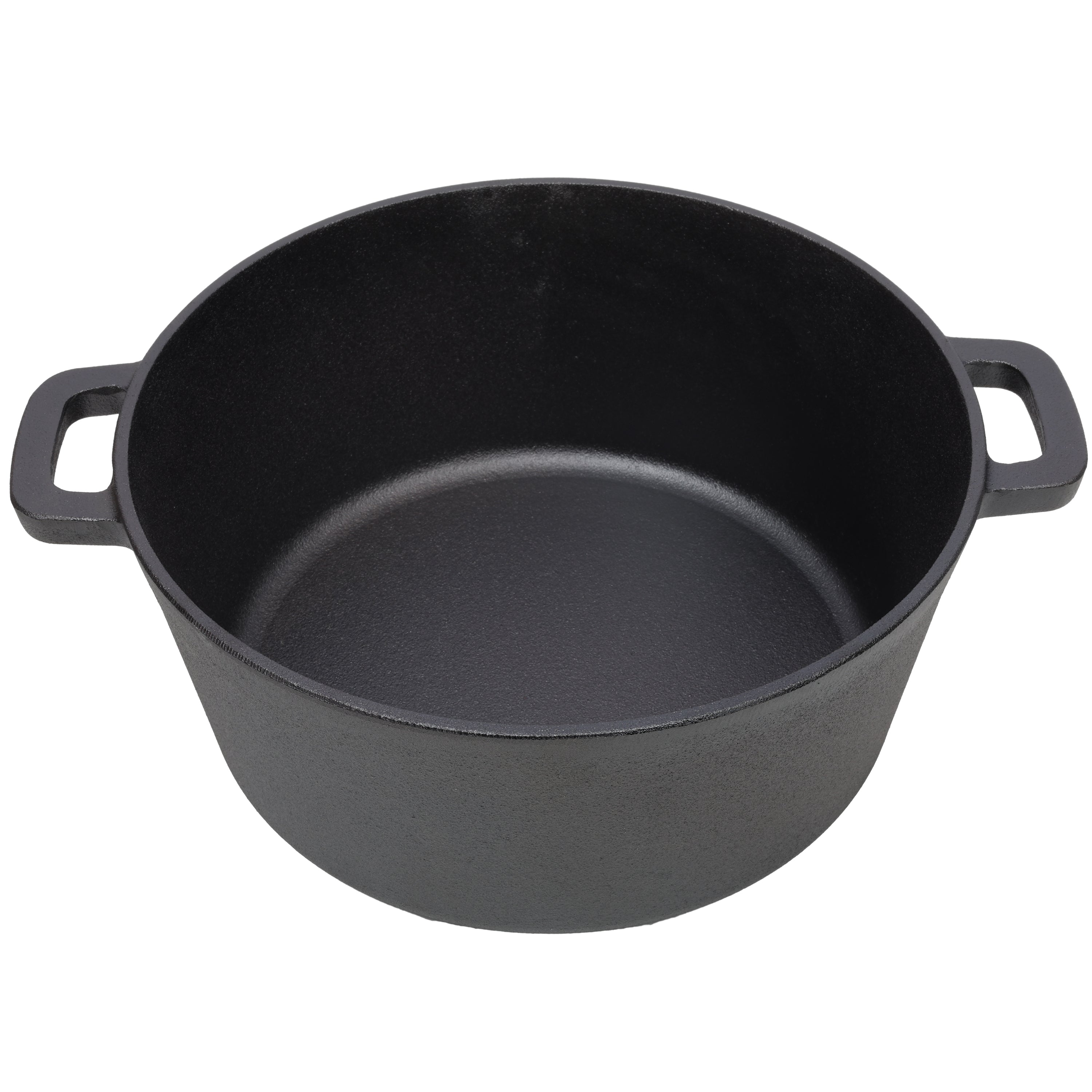 2 in 1 Pre-Seasoned Cast Iron Dutch Oven
