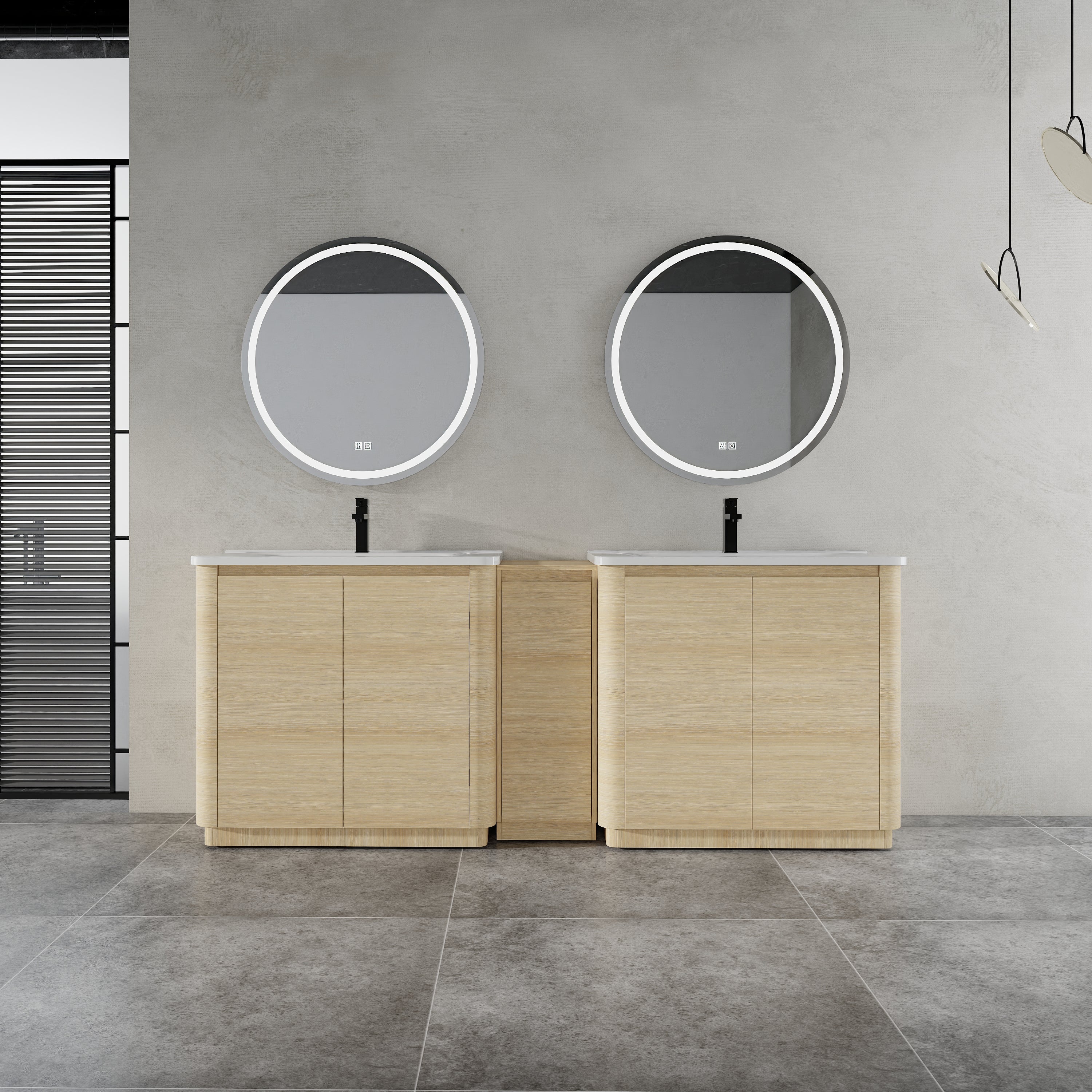 84-Inch Freestanding Bathroom Vanity with Sink
