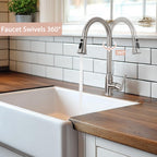 High Arc Single Handle Stainless Steel Brushed Nickel Kitchen Faucet