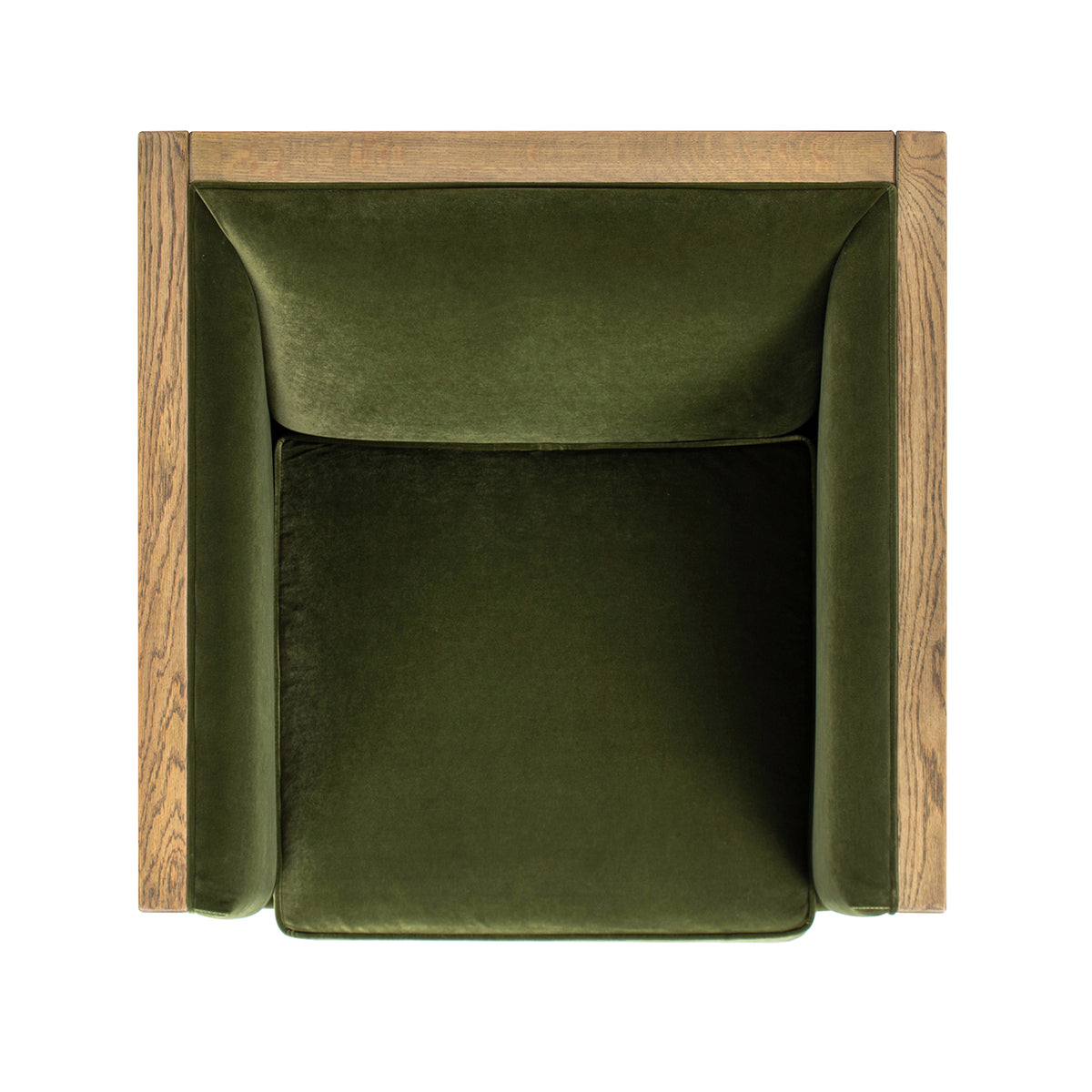 Georgia 34" Cane Rattan Tuxedo Armchair, Olive