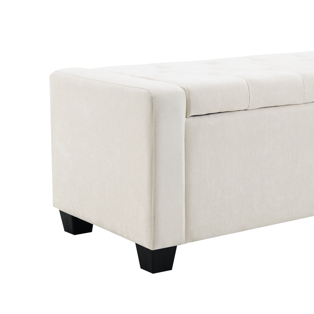 48" Ottoman with Storage and Safety Hinge