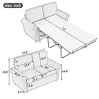 Orisfur Pull Out Sofa Bed Loveseat with Twin Size Memory Mattress