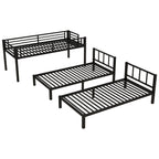 Metal Twin Over Twin & Twin Bunk Bed for 3