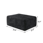 No Assembly Required Black Sofa Ottoman