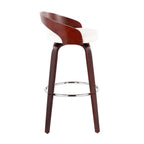 Mid-Century Modern Barstool with Swivel in Cherry