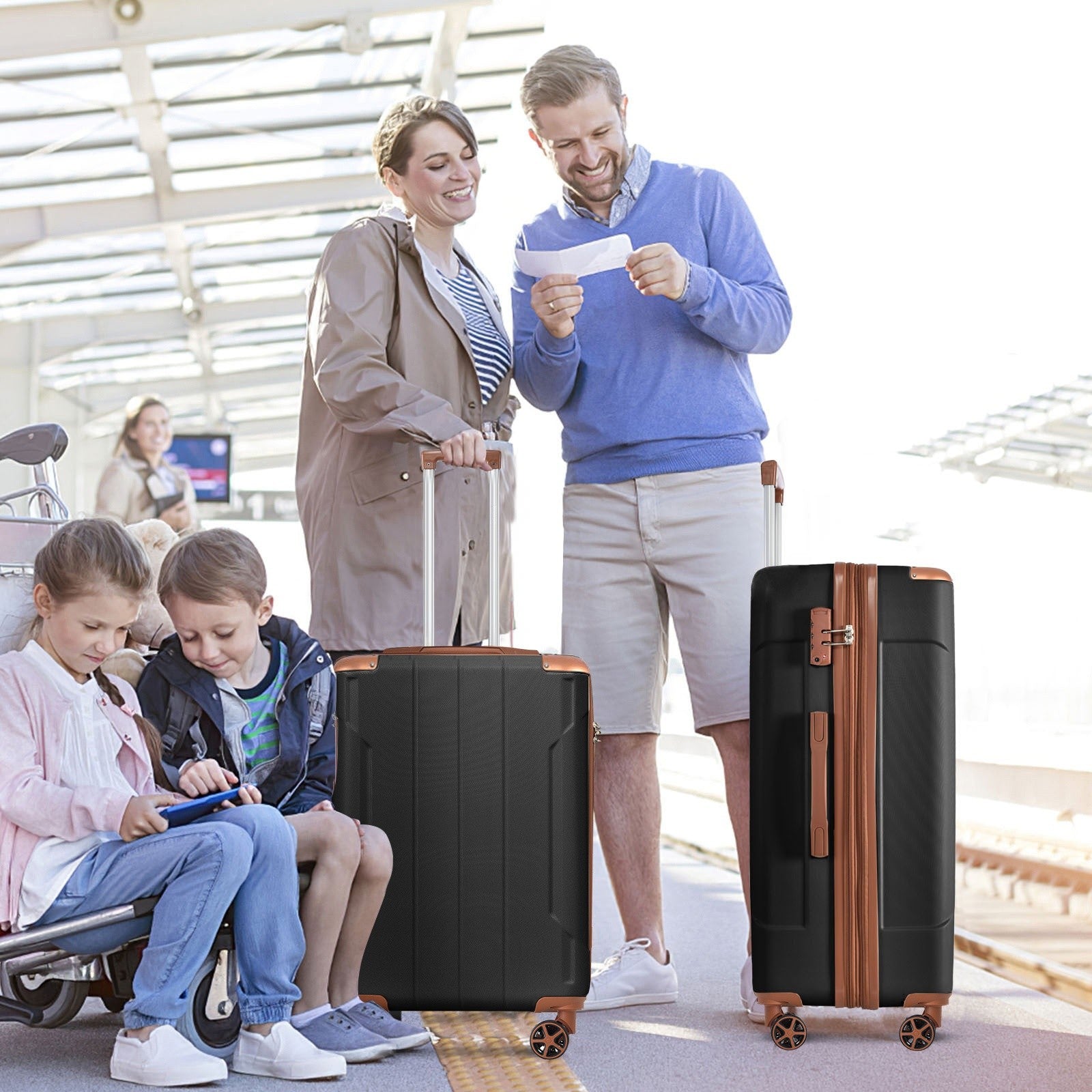 Lightweight Durable ABS Suitcases with Double Wheels