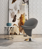 Curl Wool Blend Swivel Lounge Chair
