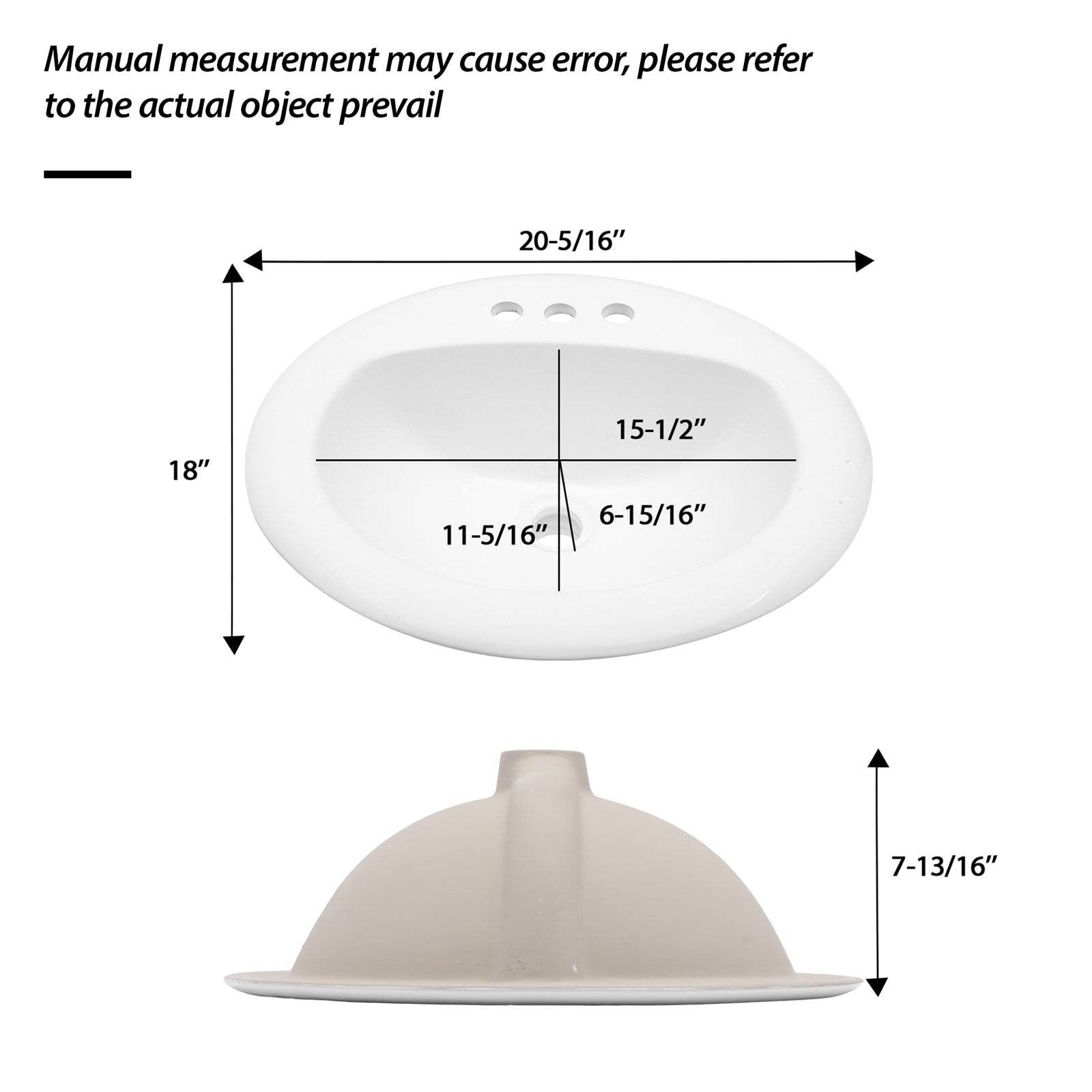 20.3 Inch Drop In Bathroom Sink