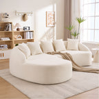 New Boneless L-Shape Sectional Sofa with Curved Chaise