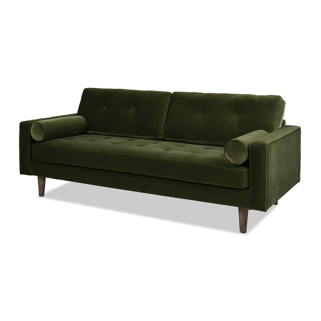 Nicholas 83.5" Mid-Century Modern Sofa, Olive