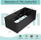6x3x2ft Galvanized Raised Garden Bed