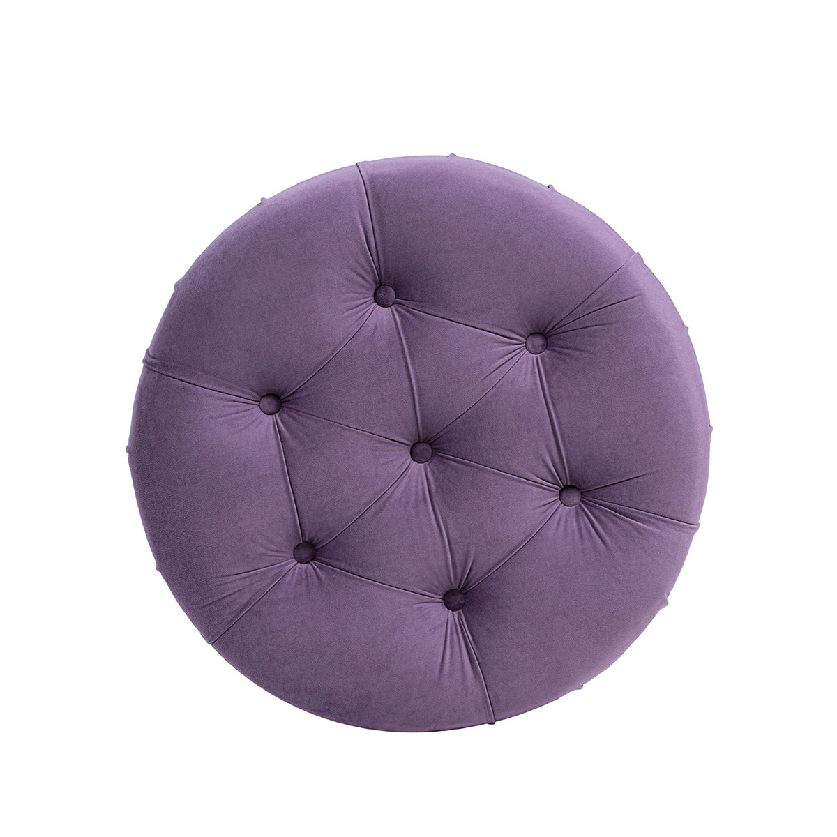 Dawn Tufted Round Ottoman Nailhead Accents
