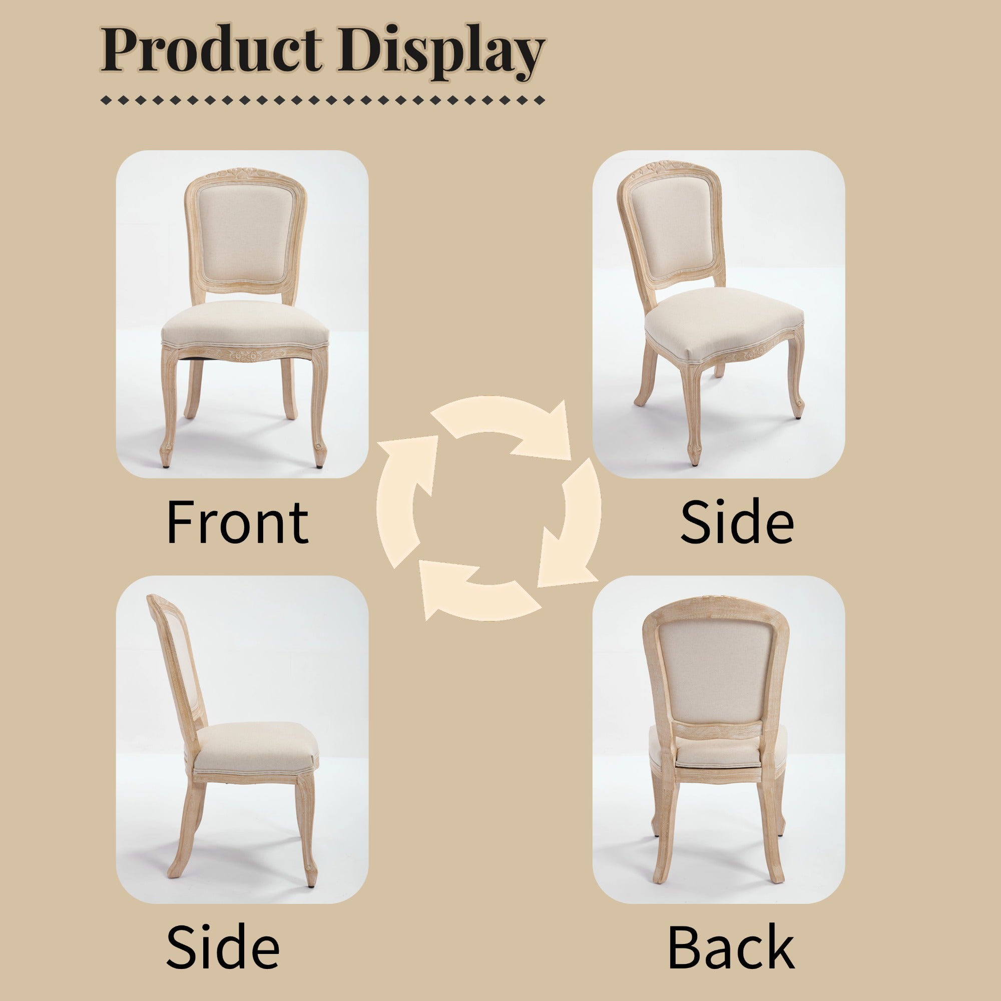 French Country Dining Chairs Set of 2