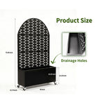 Arched Decorative Privacy Screen with Planter Box