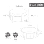 Upholstered Round Ottoman With Reversible Lid