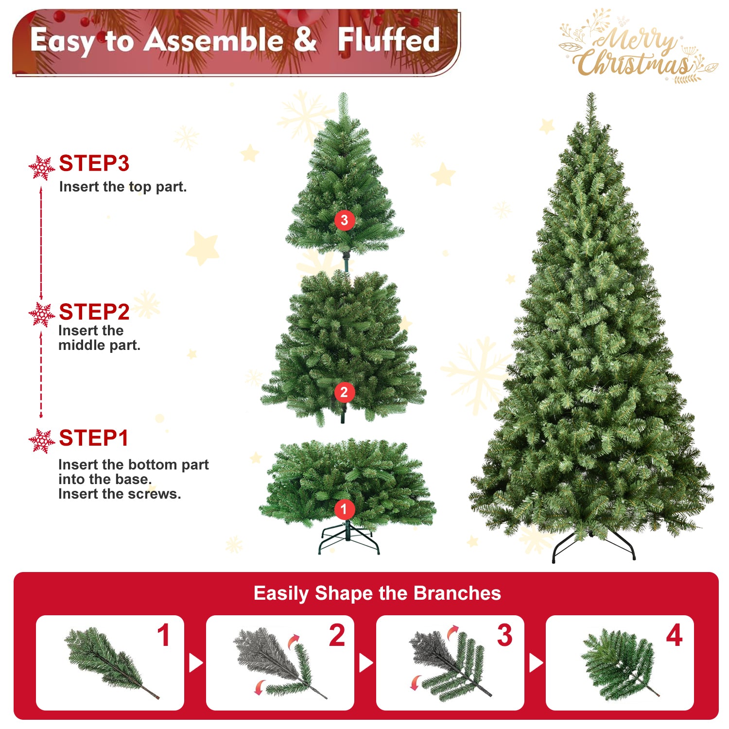 5ft Pre-Lit PVC Christmas Tree