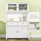 HOMCOM 63.5" Kitchen Buffet with Hutch