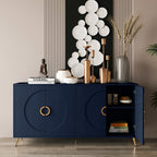 Modern Lacquered 4 Door Wooden Cabinet Sideboard