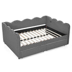 Full Size Cozy Gingham Daybed with Two Storage Drawers