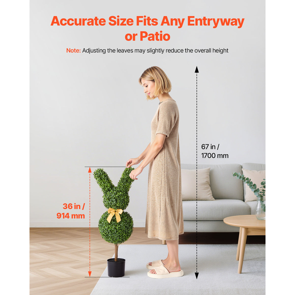 Artificial Topiary Bunny-Shape Boxwood Ball Set