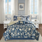 7 Piece Cotton Sateen Comforter Set