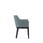 Gansevoort Wood Vegan Leather Armchair in Pewter