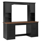 On-Trend Farmhouse Arched Computer Desk with Hutch