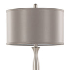 Joan 30" Contemporary Metal Table Lamp in Brushed Nickel
