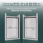 Aluminum Frame Double Sliding Shower Door (44-48"x76")