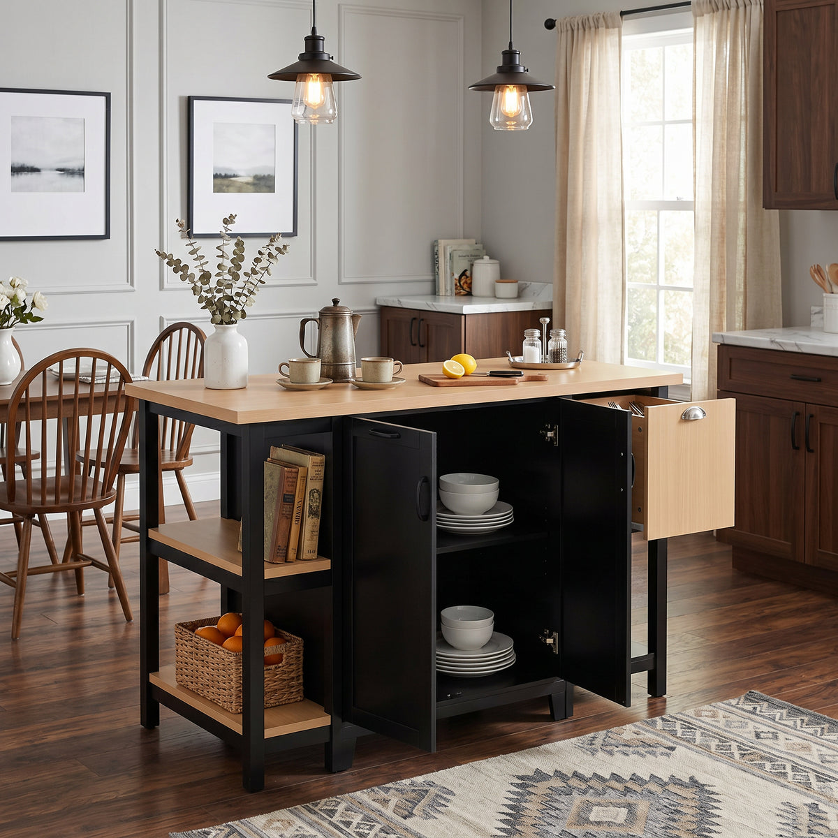 58" Freestanding Kitchen Island