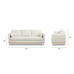 Knox 84" Modern Farmhouse Sofa, Flax